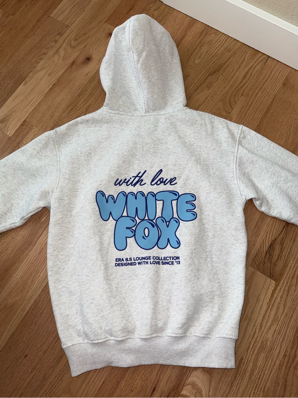 WHITE FOX With Love Always Oversized Hoodie Grey Marle XXS / XS